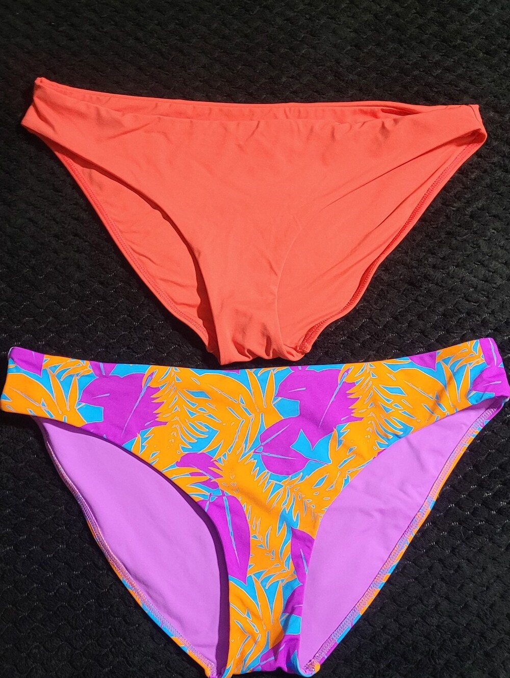VETCHY  Swim Bikini Bottoms - Red And Tropical Print